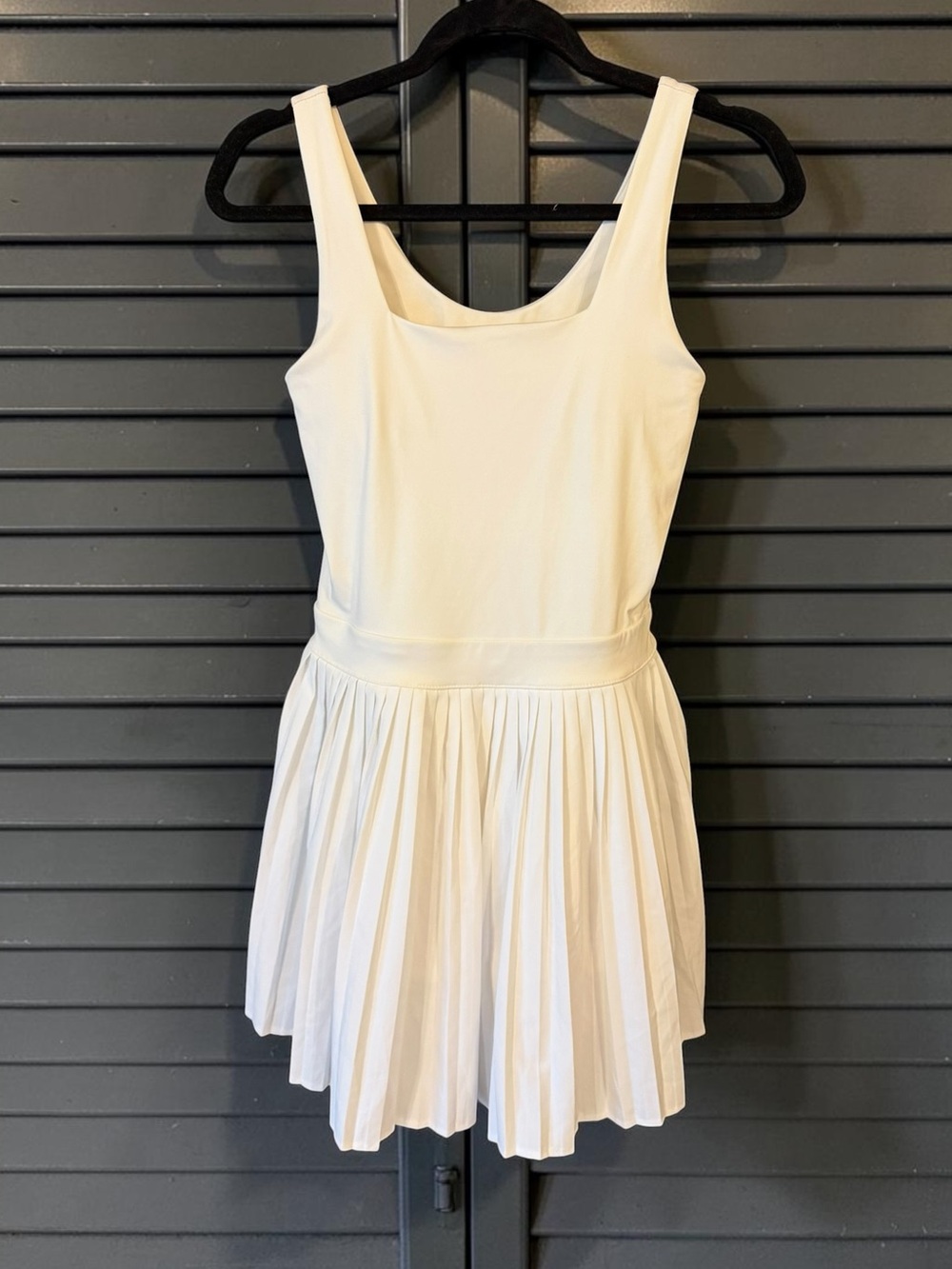 All In Motion White Pleated Tennis Dress with Built-In Shorts